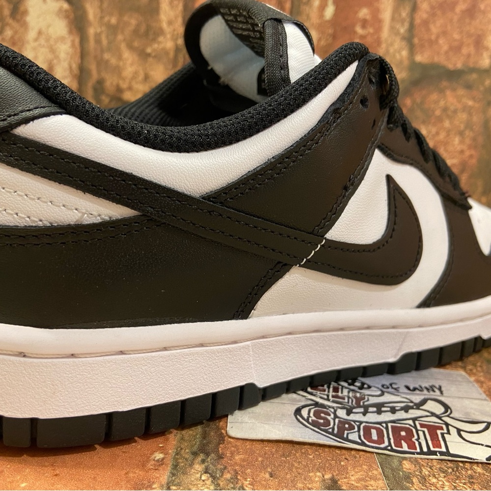 New Nike Dunk Low Retro Panda Black White Leather Mens Size 12 - Picture 9 of 11